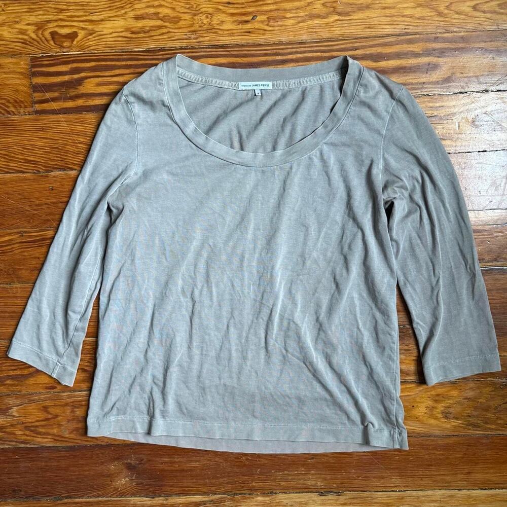 James perse quarter sleeve taupe